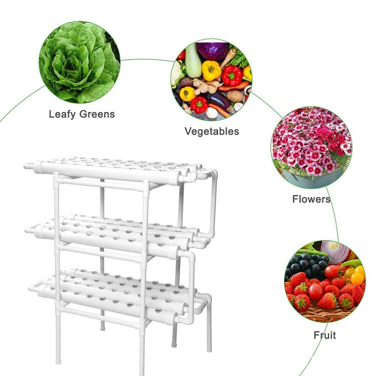NFT Indoor Greenhouse Hydroponic Grow System Vertical Plant Lettuce Strawberry 108 Holes