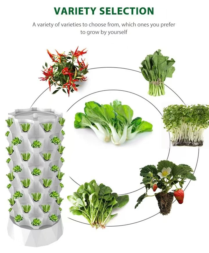 Pineapple Tower - 2025 New Design of Indoor and Outdoor Multi-layer Hydroponic Tower Soilless Cultivation Irrigation System