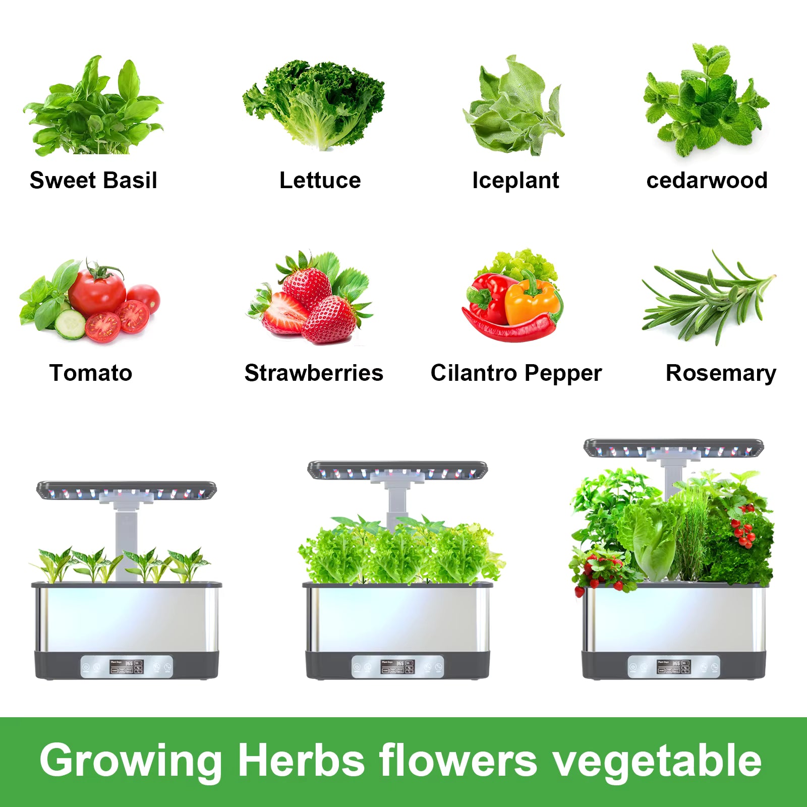 Wi-Fi Garden 2 - Smart Hydroponics Growing Systems Plant Seed Growing Smart Plant Growth System With Plant Growth Light